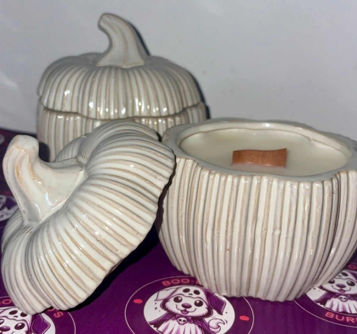 Pumpkin Wooden wick candle