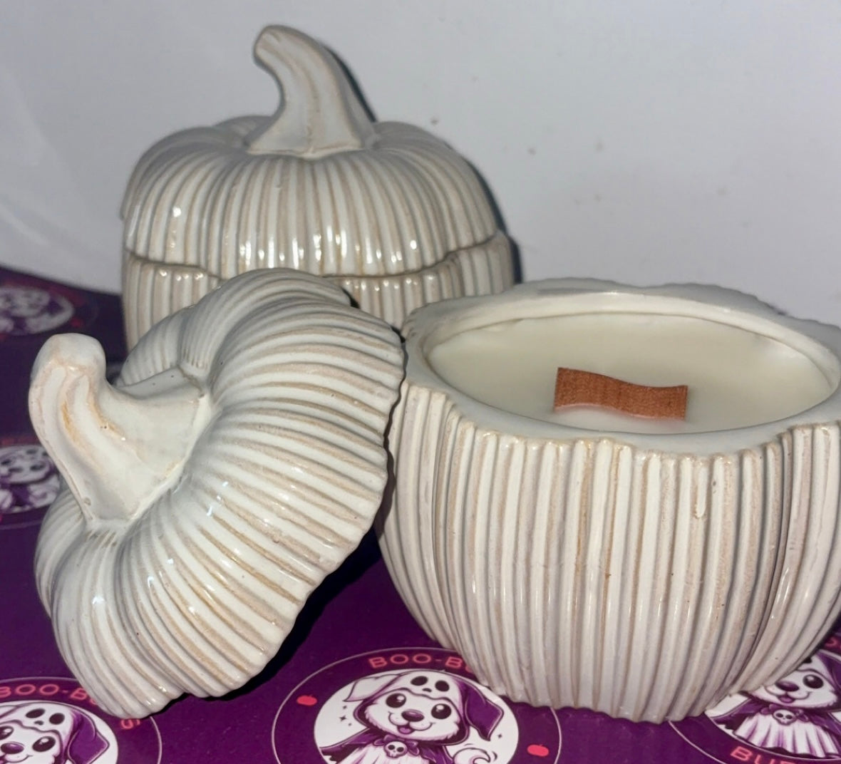 Pumpkin Wooden wick candle