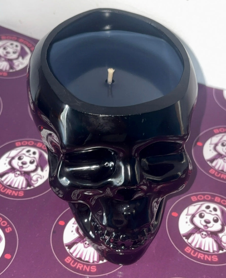 Large Skull Candle